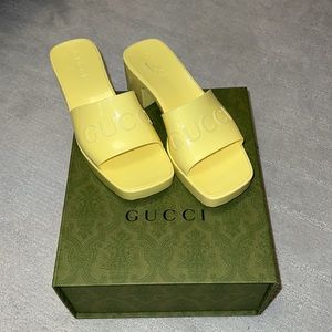 Yellow Gucci Sandals